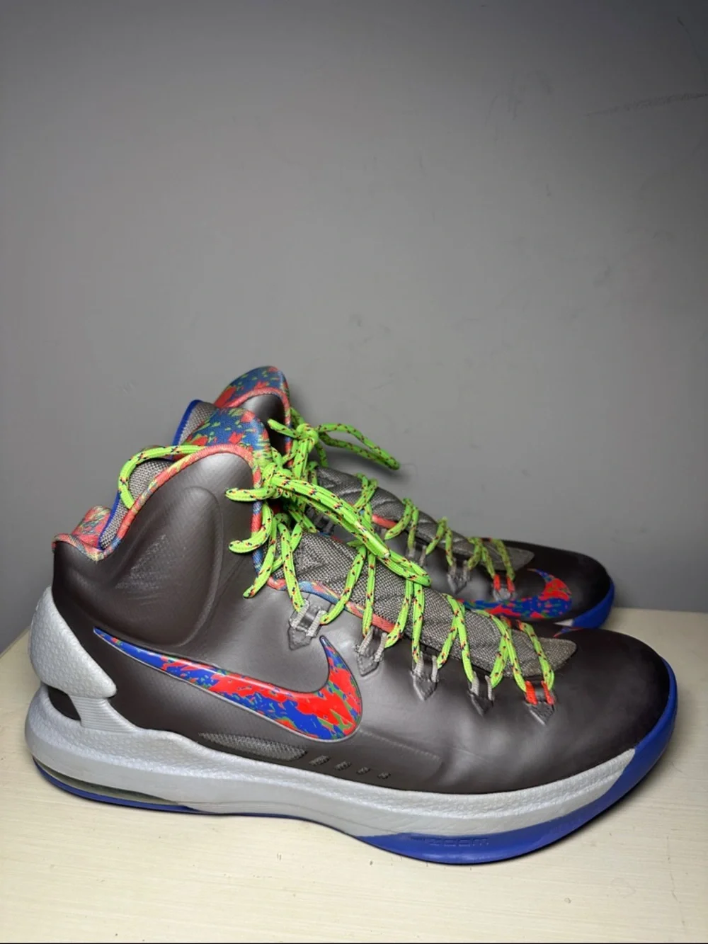 Nike Kevin Durant Men’s Gray Multicolor splatter volt strada Nike Mens 11.5 Zoom KD 11 Multicolor Black Rainbow Kevin  main image 4